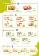 Menu Espace Sushi - Les Saumon Roll, Printemps et Egg Roll
