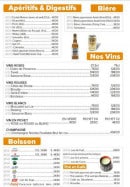 Menu Espace Sushi - Les Boissons