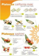 Menu Espace Sushi - Les Plateaux