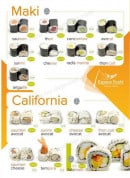 Menu Espace Sushi - Les Makis et California