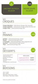 Menu Fresh&Cie - les paninis et croques 