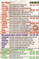 Menu Pizza Luigi - les pizzas