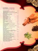 Menu Taj Mahal - Entrées