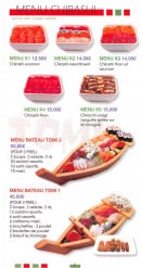 Menu Uchi tomi - Les menus chirashis