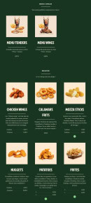 Menu Le Maestro - Les snacks
