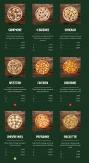Menu Le Maestro - Les pizzas page 2