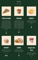 Menu Le Maestro - Les desserts