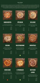 Menu Le Maestro - Les pizzas