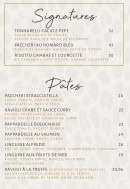 Menu Luci - Les signatures et pâtes