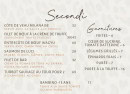 Menu Luci - Les plats et garnitures