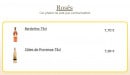 Menu Dino Pizza - Les vins rosés