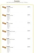 Menu Dino Pizza - Les paninis 1