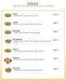 Menu Dino Pizza - Les salades 