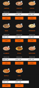 Menu House Pizza - Les pizzas à base tomates suite
