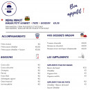 Menu Le Lab Burger - Les accompagnements, desserts et boisons