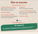 Menu Le Bureau - Coin du boucher