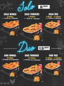 Menu Le must chicken - Les wings et tenders