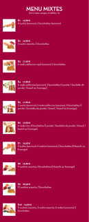 Carte et menu de Nouveau Tokyo Sakura à Franconville — Menu mixtes