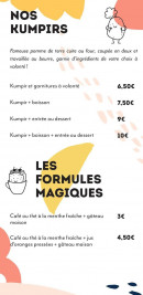 Menu Café Restaurant 19.59 - Les kumpirs et formules magiques