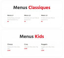 Menu Point B - Menus classiques et menes enfant