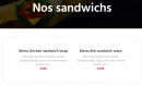 Menu Point B - Les sandwichs