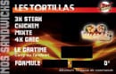 Menu Street Food - Les tortillas