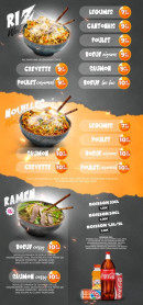 Menu DBZ Sushi - Riz, nouilles et ramen