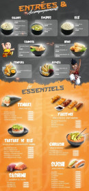 Menu DBZ Sushi - Entrées et assiettes