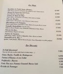 Menu Restaurant L'Etoile - Les plats et desserts