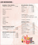 Menu Bagels N Donuts - Les boissons