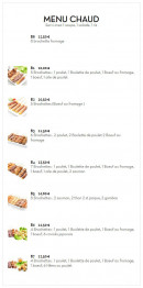 Carte et menu de Sushi tokyo à Deuil la Barre — Menu chaud