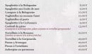 Carte et menu de Les Cygnes - " Chez Alain " à Saint Gratien — Les pates