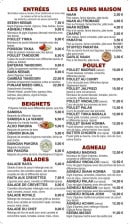 Menu Le Punjab - Les entrées, les beignets, les salades ...