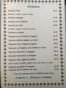 Menu Ô Marrakech - Les couscous