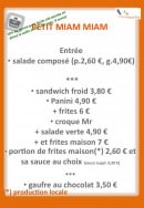 Menu La Cigogne du Vexin - Entrées, sandwiches, paninis,...