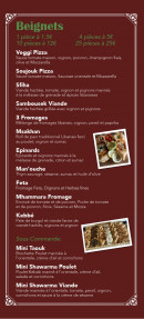 Menu Al Baladi - Les beignets