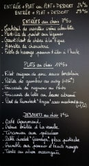 Menu Le Pitch and Putt - Les formules