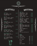 Menu La cuisine du marché - Cocktails et boissons