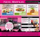 Menu Lutetia - Les menus, desserts, boissons et glaces