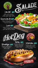 Menu Din’s factory - Les salades, hot-dog