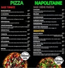 Menu L'Atelier - Les pizzas et napolitaines