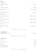 Menu Le Palmier - Les vins, champagnes et cafés, ...