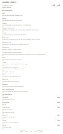 Menu Le Palmier - Les glaces et sorbets