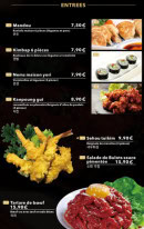 Menu Yori - Entrées