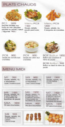 Menu Sushi Top - Les plats chauds, menu midi