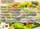 Menu Diffa Pizza - Les salades