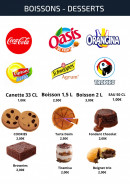 Menu Groslay Pizza - Les boissons et desserts