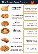 Menu Groslay Pizza - Les pizza base tomate