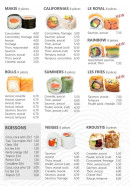 Carte et menu de L'Atelier du Sushi à Magny en Vexin — Les makis, californias, ...