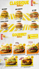 Menu L’atelier du snack - Les burgers classiques et burgers gourmets